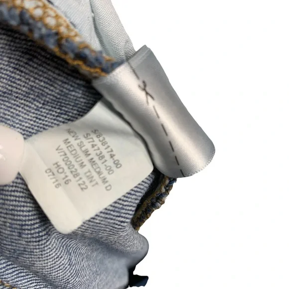 Distressed Gap Slim Coupe Étroite Denim Jeans 31 x 30 - Picture 3 of 5